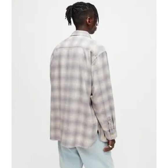 NWT ALLSAINTS Shasta Long Sleeve Button Down Bleached Lilac Small - Picture 3 of 11